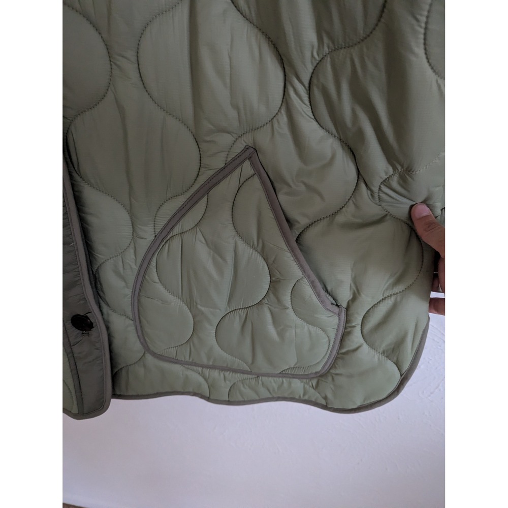 Abercrombie & Fitch Quilted Liner Jacket XL Sage Green Oversized - Picture 7 of 9
